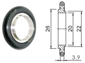 Центрирующее кольцо-адаптер из нержавеющей стали с витоновым уплотнением. Служит для соединения вакуумных узлов между стандартами KF20 и KF25.