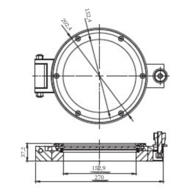 ����� ��������� �������� ������� �� ������ CF160 (CF8") �� ��������� �����, ����� 304, ���������� ����� �����