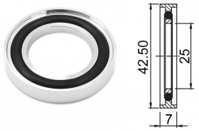 Центрирующие кольца KF с алюминиеым разделителем применяются в случае, когда давление в камере выше атмосферного. Разделитель помогает сохранить форму витонового кольца при избыточном давлении.