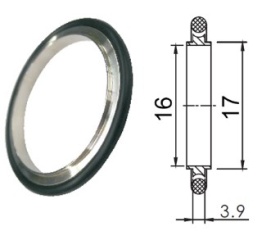 Кольцо стандарта KF16 (Kwik Flange) из нержавеющей стали для центрирования вакуумных соединений.
Обеспечивает надёжное, быстрое и многократное соединение вакуумной арматуры.
Витоновое уплотнение обеспечивает высокую герметичность.