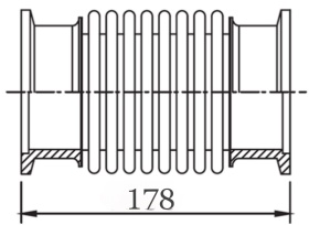 ������� ��������� ������ � ������� CF160 (CF8'') ������ 178 ��, ����������� ����� 304L, �������������������