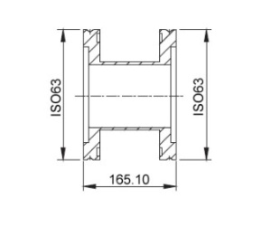 �������� � �������� (�������) ISO-K 63 ������ 165,1 ��, ����������� ����� 304L